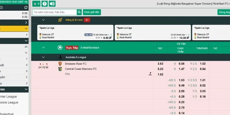V9BET 11 Cược thể thao với giao diện dễ thao tác